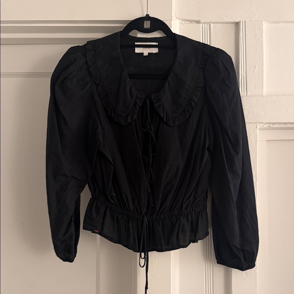 Xirena Tie Front Peplum Top